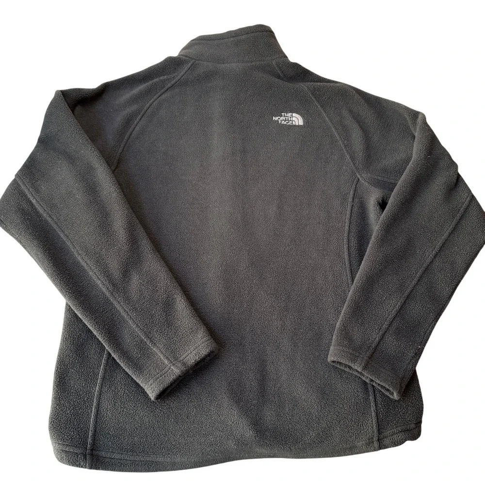 North Face Fleece Jacket Mens S Black Full‎ Zip TKA 100 Raglan Outdoor Gorpcore